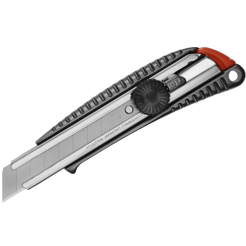 Ніж канцелярський великий, лезо 18 мм, металеві напрямні, металевий корпус, фіксатор гвинт, кут леза 58 градусів