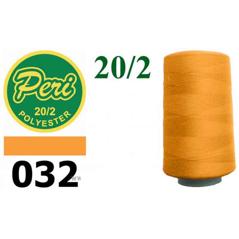Нитки для шиття 100% поліестер, 20/2, (0032), 3500 ярдів, помаранчевий світлий
