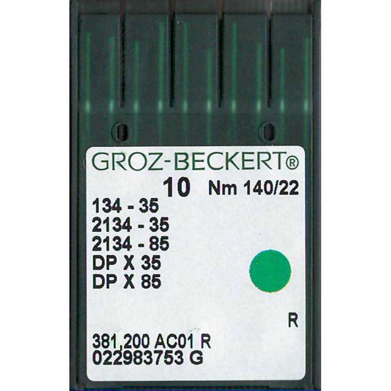Иглы 134-35 R, №140, GB, (2134-35, 2134-85, DPx35, DPx85), 1 уп.=10 шт.