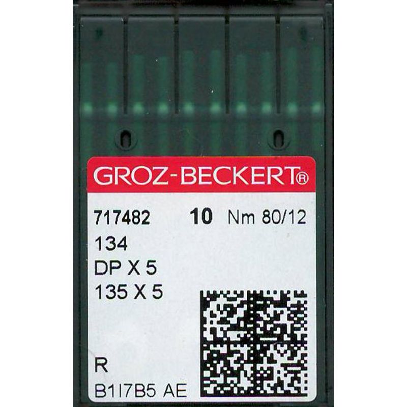 Голки 134 R, № 80, GB, (DPx5, 135x5, 135x7, 797, SY1955), 1 уп.=10 шт.