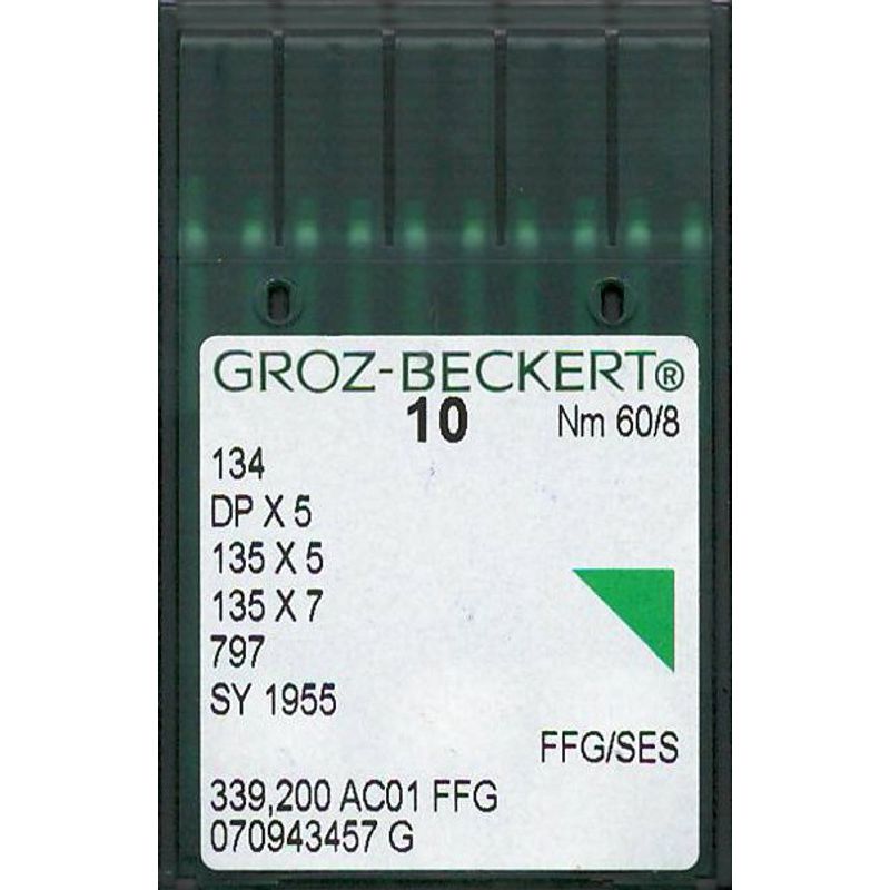 Голки 134 FG/SUK, № 60, GB, (DPx5, 135x5, 135x7, 797, SY1955), 1уп. =10шт