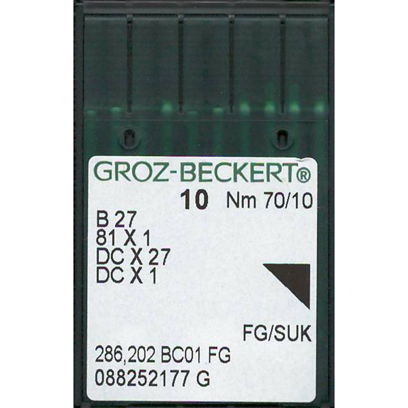 Голки B27 FG/SUK, № 70, GB, (81x1, DCx27, DCx1, MY1023, SY6120), 1 уп.=10 шт.