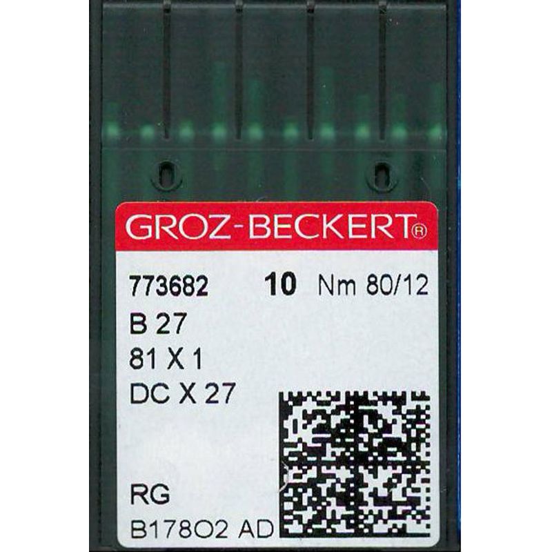 Голки B27 RG, № 80, GB, (81x1, DCx27, DCx1, MY1023, SY6120), 1 уп.=10 шт.