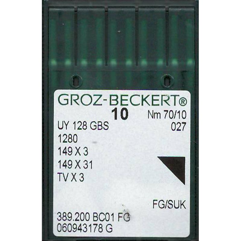 Голки UY128GAS FG/SUK, № 70, GB, (UY128GBS, 1280, 149x3, 149x31, TVx3), 1 уп.=10 шт.