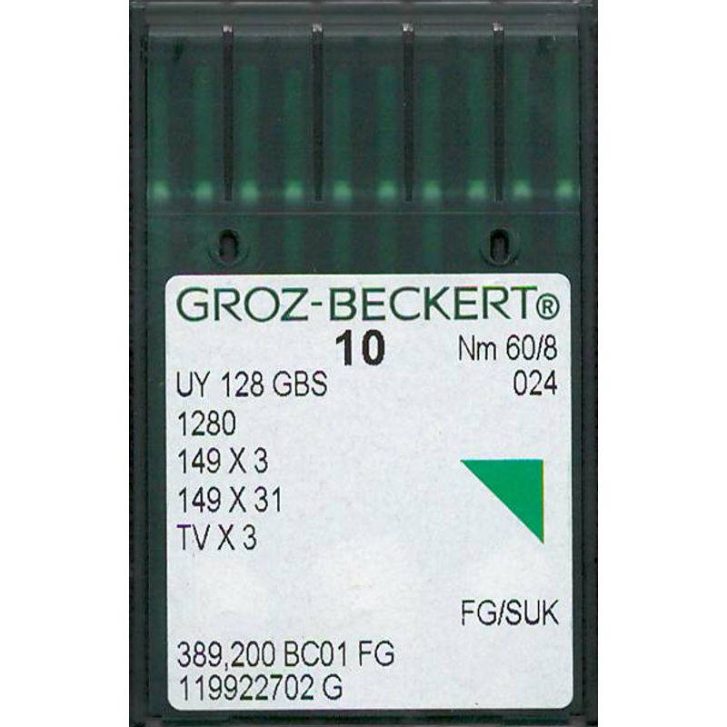 Голки UY128GAS FG/SUK, № 60, GB, (UY128GBS, 1280, 149x3, 149x31, TVx3), 1 уп.=10 шт.