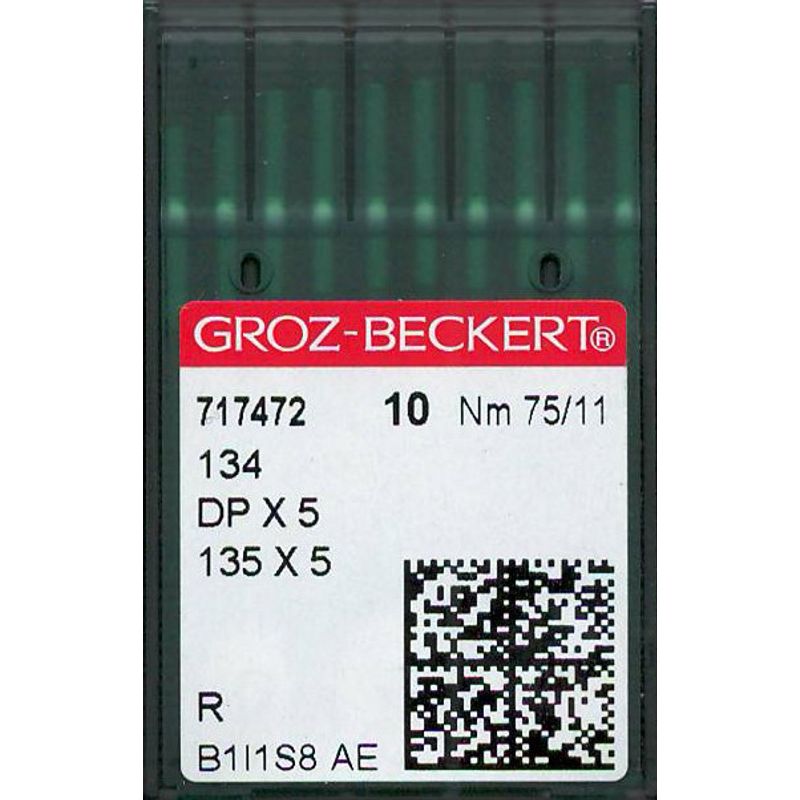 Голки 134 R, № 75, GB, (DPx5, 135x5, 135x7, 797, SY1955), 1 уп.=10 шт.