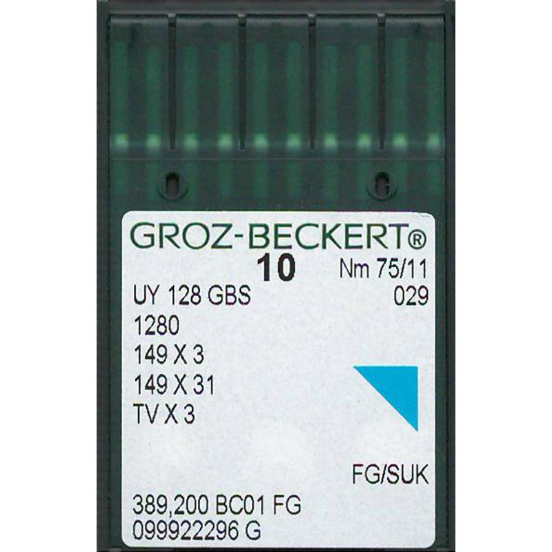 Голки UY128GAS FG/SUK, № 75, GB, (UY128GBS, 1280, 149x3, 149x31, TVx3), 1 уп.=10 шт.