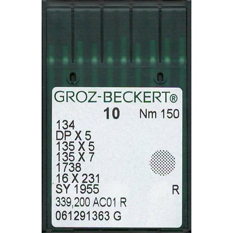 Голки 134 R, №150, GB, (DPx5, 135x5, 135x7, 797, SY1955), 1 уп.=10 шт.