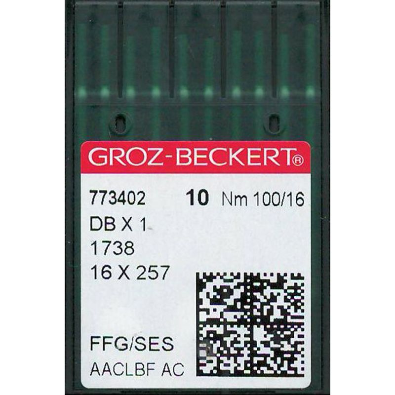 Голки DBx1 FFG/SES, №100, GB, (1738, 16x257, 71x1, 16x231, 287WH, DBx257), 1 уп.=10 шт.