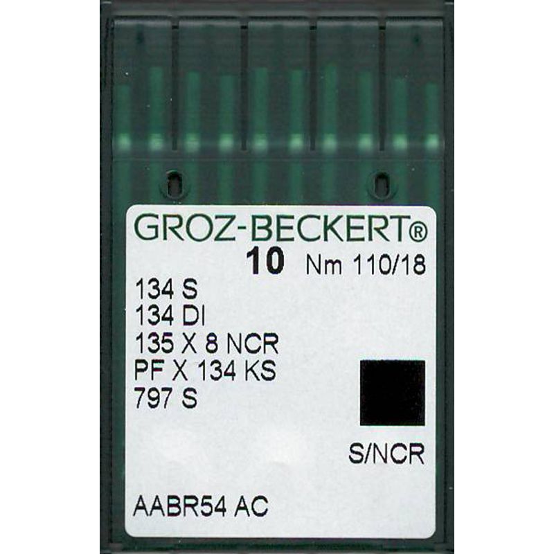 Голки 134 S/NCR, №110, GB, (134KKS, 135x8NCR, PFx134KS, 16x2NCR, TFx8, DFxF19), 1 уп.=10 шт.