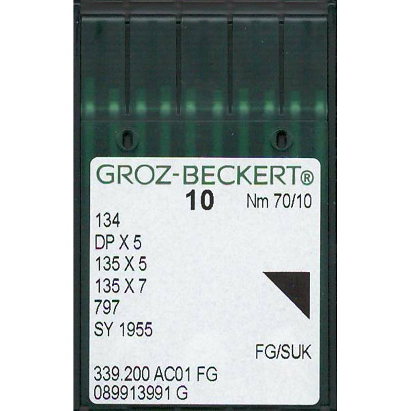 Голки 134 FG/SUK, № 70, GB, (DPx5, 135x5, 135x7, 797, SY1955), 1 уп.=10 шт.
