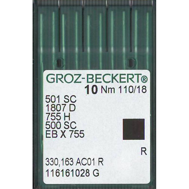 Иглы 501SC R, №110, GB, (1807D, 755H, 500SC, EBx755), 1 уп.=10 шт.
