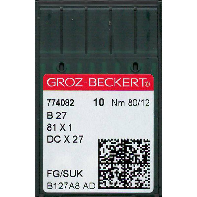 Голки B27 FG/SUK, № 80, GB, (81x1, DCx27, DCx1, MY1023, SY6120), 1 уп.=10 шт.