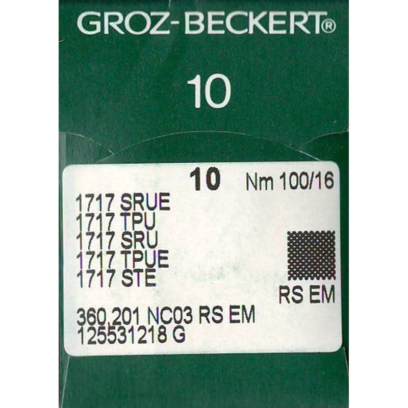Голки 1717SRUE RS EM, №100, GB, (1717TPU, 1717SRU, 1717TPUE, 1717STE), 1 уп.=10 шт.
