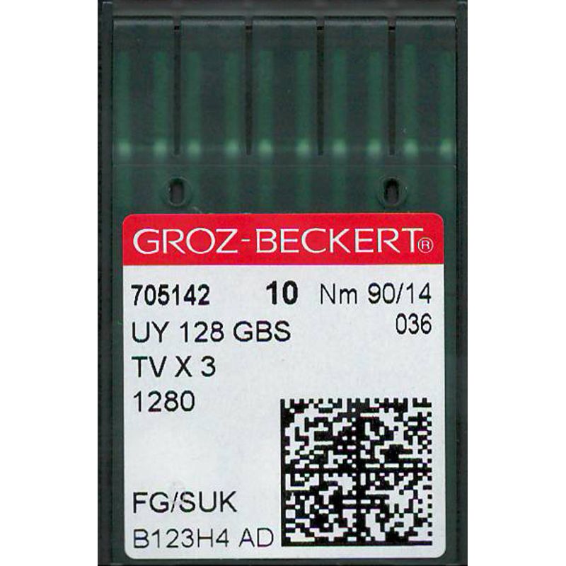 Голки UY128GAS FG/SUK, № 90, GB, (UY128GBS, 1280, 149x3, 149x31, TVx3), 1 уп.=10 шт.