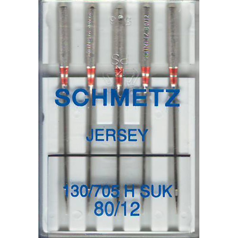 Голки для трикотажу, джерсі № 80/12, SC, (130/705H SUK), 1 уп. =5 шт.