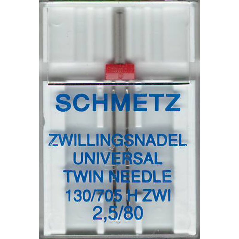 Голки універсальні подвійні №2, 5/ 80, SC, (130/705 H ZWI), 1 уп. =1шт