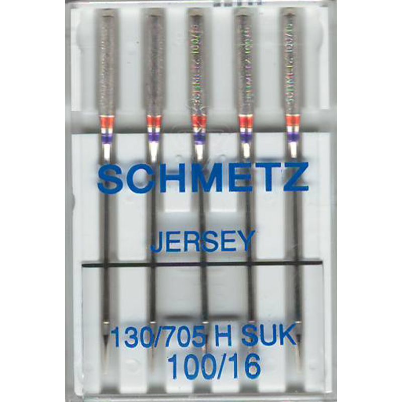 Голки для трикотажу, джерсі №100/16, SC, (130/705H SUK), 1 уп. =5 шт.