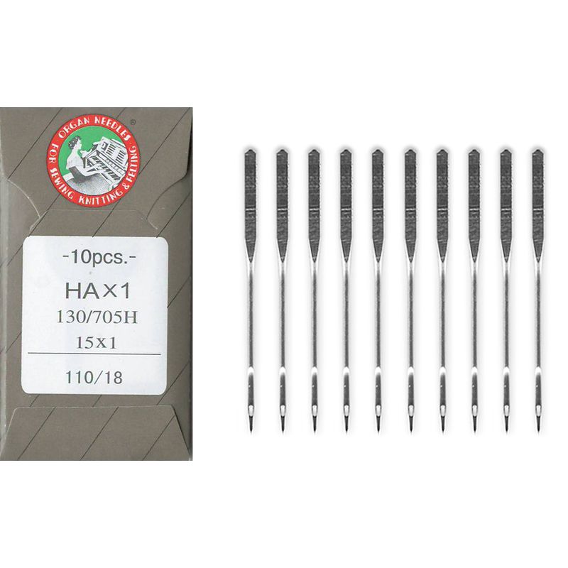 Голки універсальні №110/18, OR, (HAx1, 130/705H, 15x1), 1уп. =10шт, папір