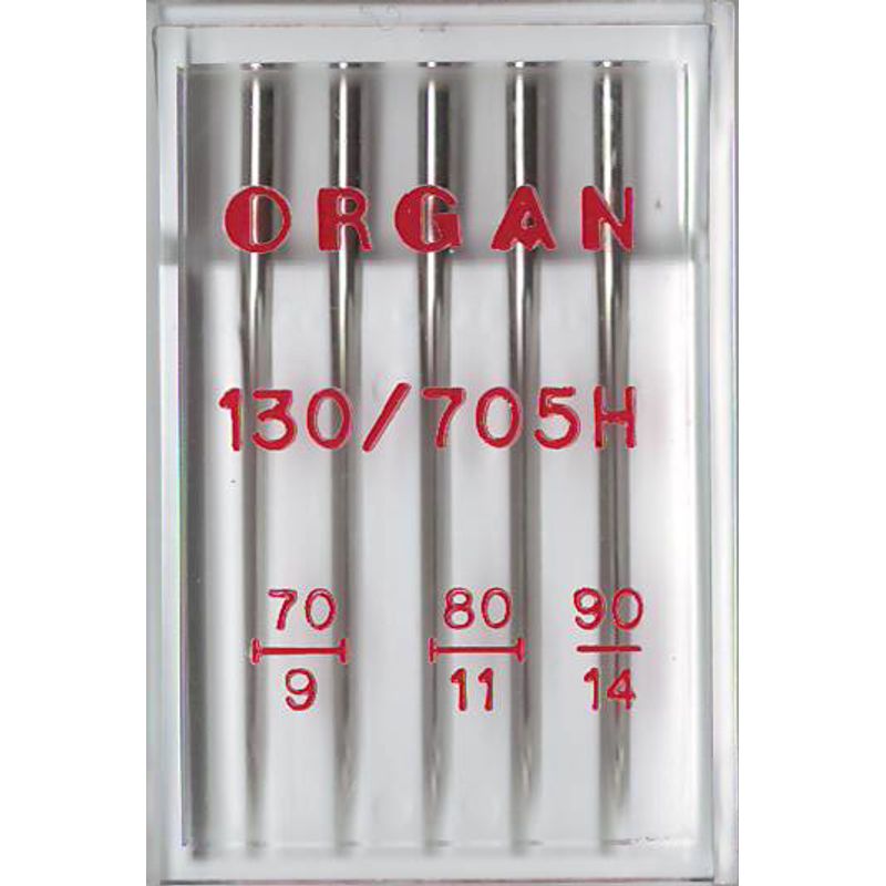 Голки універсальні №MIX, OR, (15x1H, 130/705H): 70/10(2); 80/12(2); 90/14(1), 1уп. =5шт