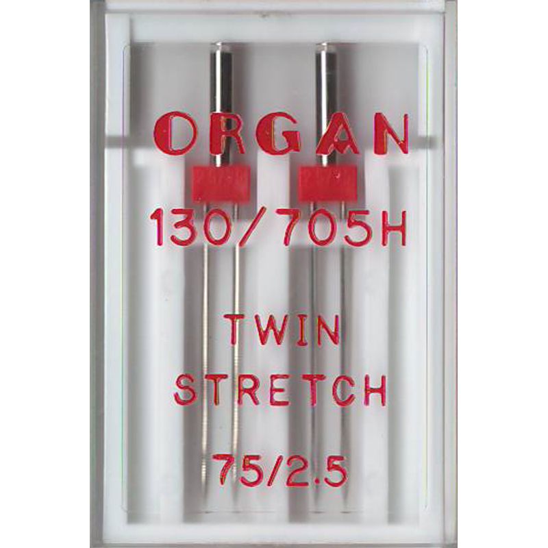Голки для стретч, лайкра, біфлекс подвійні №2, 5 /75, OR, (130/705H), 1уп. =2шт