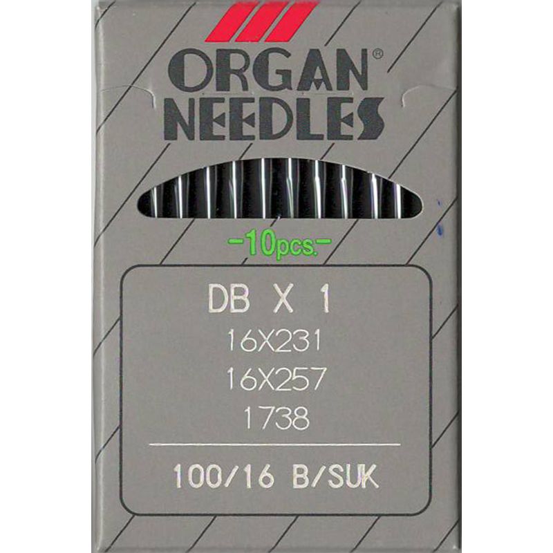Голки DBx1 FG/SUK, №100, OR, (1738, 16x257, 71x1, 16x231, 287WH, DBx257), 1уп. =10шт