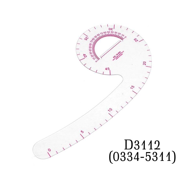 Лінійка-лекало кравецьке вигнуте 45см, 10-002, D3112 (0334-5311) /6045