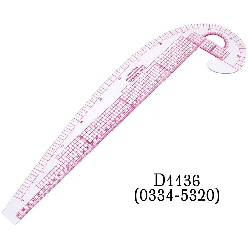 Лінійка-лекало кравецьке вигнуте 40см, 6501, D1136 (0334-5320)