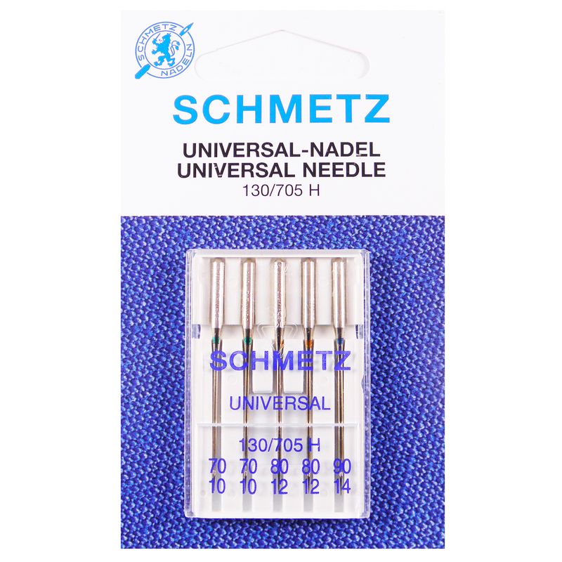 Голки універсальні №MIX, SC, (HAx1, 130/705H): 70/10(2); 80/12(2); 90/14(1) 1 уп. =5 шт.
