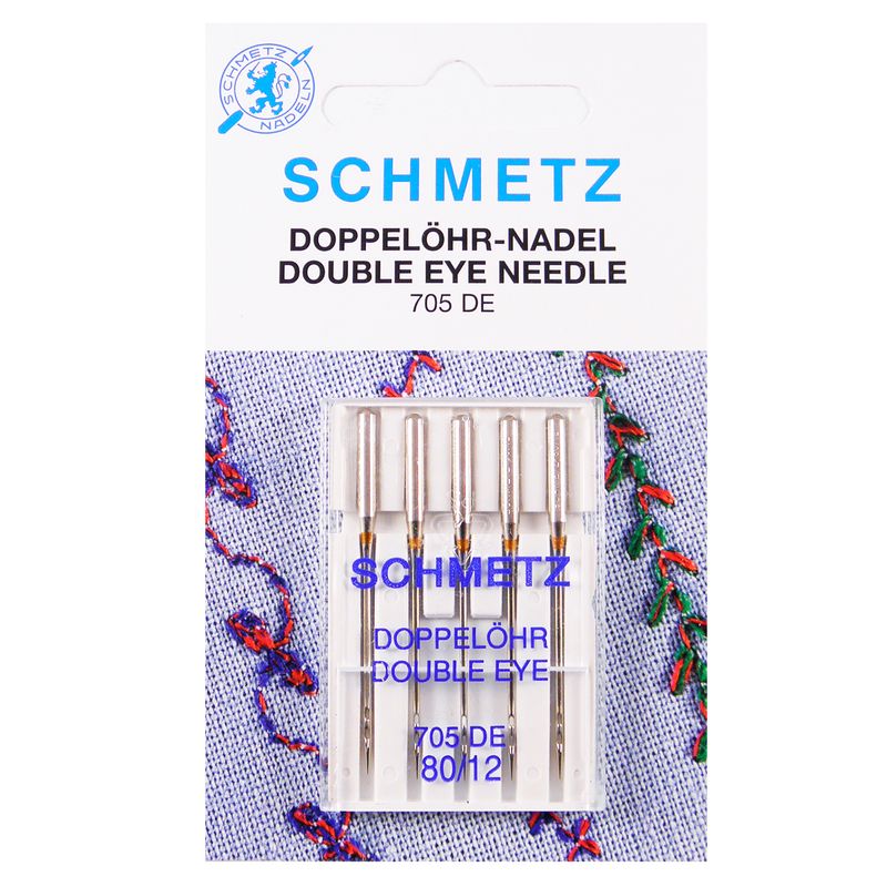 Голки для декоративних робіт з двома вушками № 80/12, SC, (705 DE) 1 уп. =5 шт.