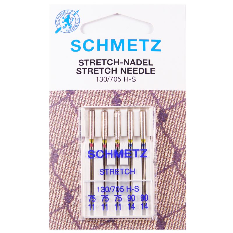 Голки для стретч, лайкра, біфлекс № MIX, SC, (130/705H H-S): 75/11(3); 90/14(2) 1уп. =5шт
