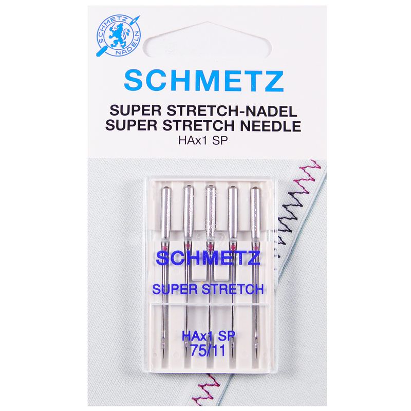 Голки для стретч, лайкра, біфлекс №75/11, SC, (HАх1 SР), особливі, 1уп. =5шт