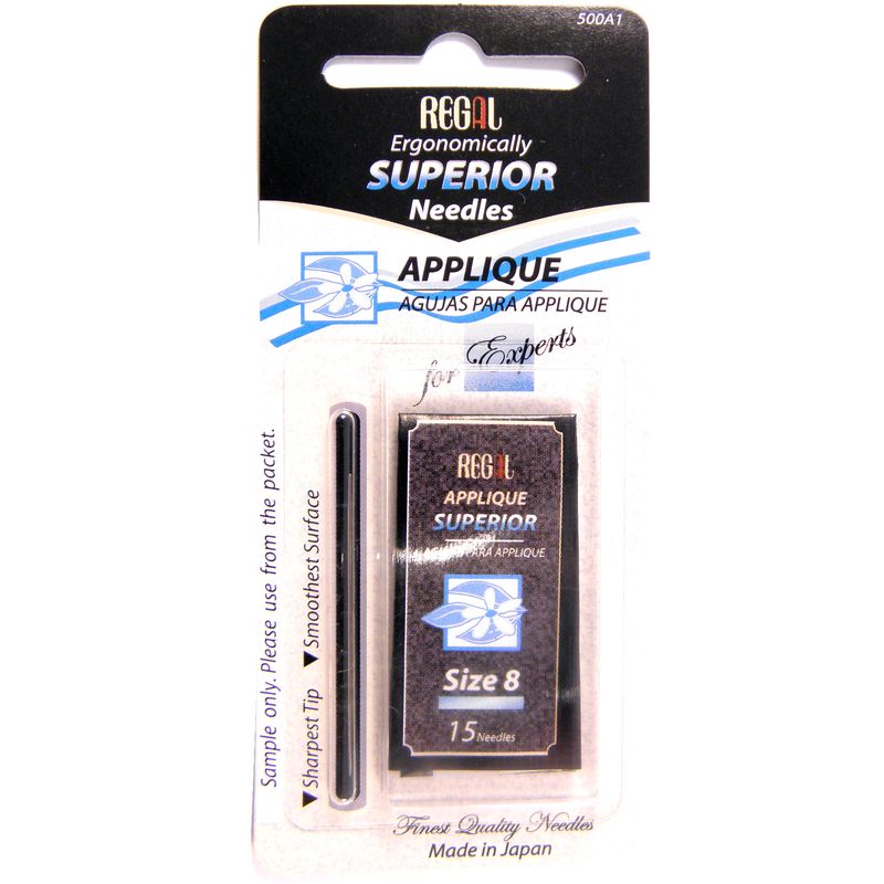 Голки для аплікацій (Applique), №8, 0, 61x36, 50мм, срібне вушко, 500A1, (16шт)