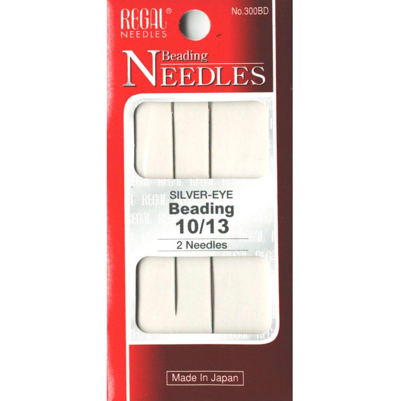 Голки для бісеру (Beading), № 10/13, срібне вушко, 300BD, (2шт)