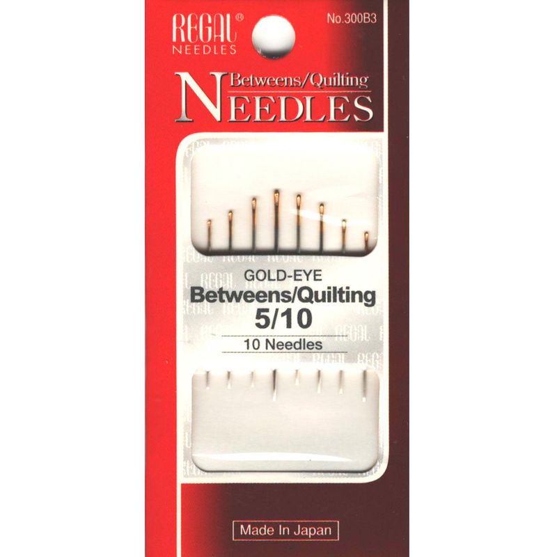 Голки для стібків, квілтінга (Betweens/Quilting), № 5/10, золоте вушко, 300B3, (10шт)