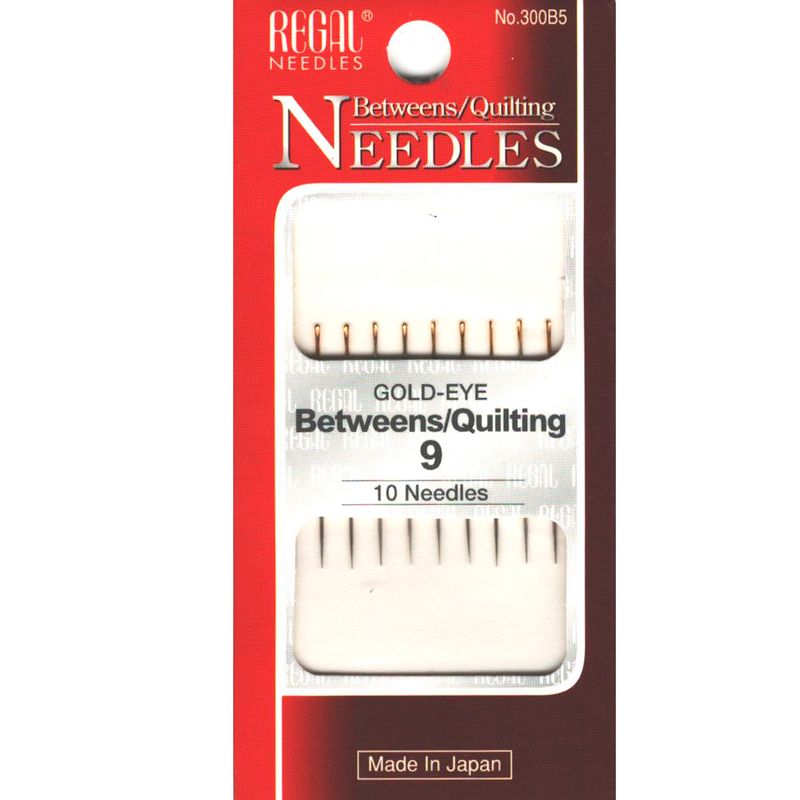 Голки для стібків, квілтінга (Betweens/Quilting), № 9, золоте вушко, 300B5, (10шт)