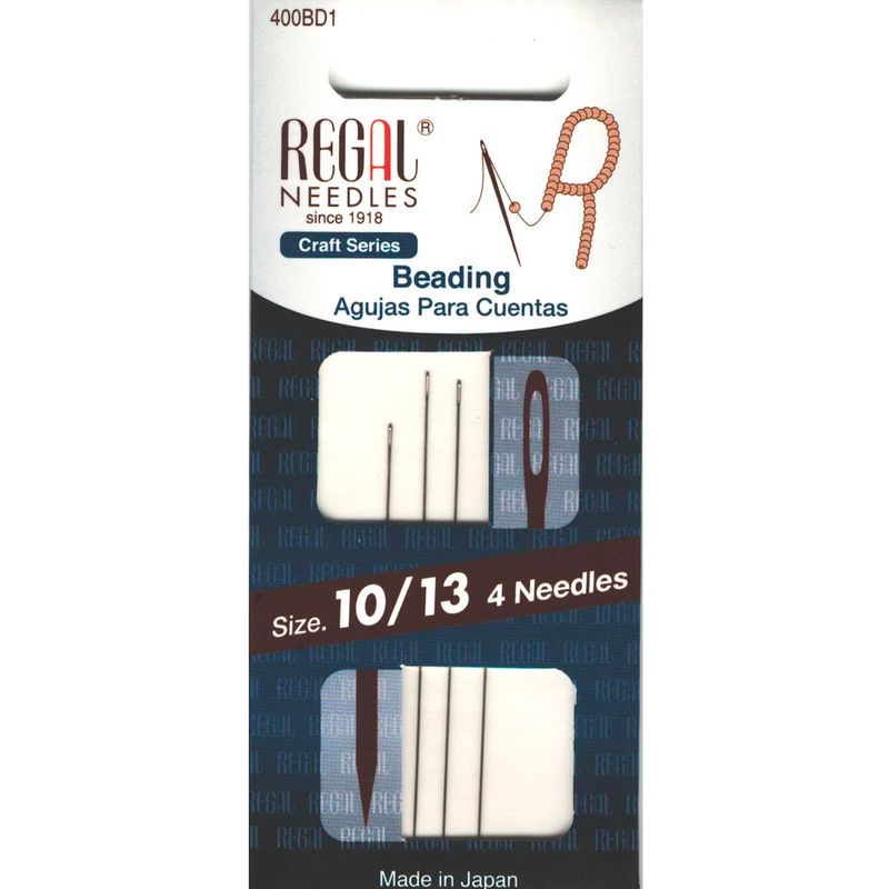 Голки для бісеру (Beading), № 10/13, срібне вушко, 400BD1, (4 шт)