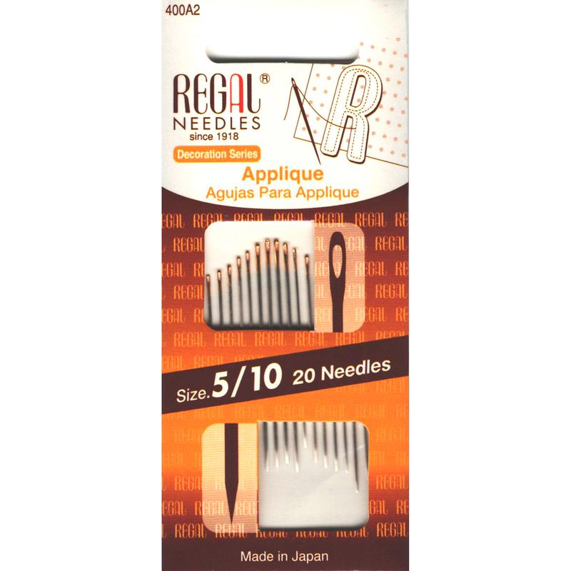 Голки для аплікацій (Applique), № 5/10, золоте вушко, 400A2, (20шт)
