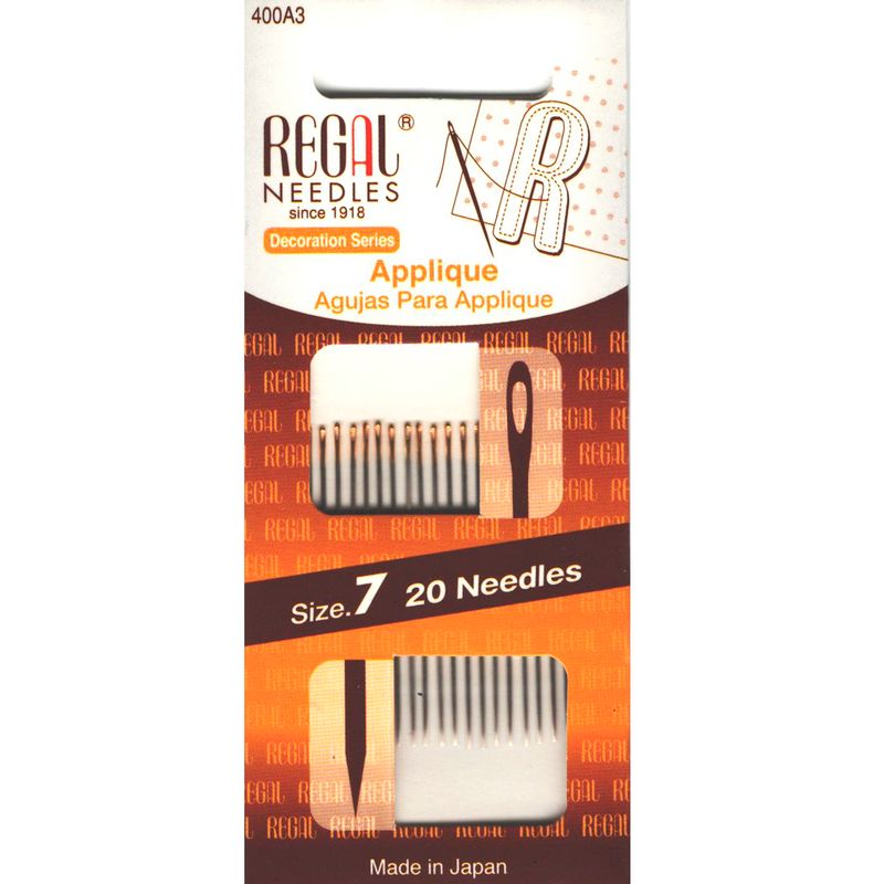 Голки для аплікацій (Applique), № 7, золоте вушко, 0, 69x38, 10мм, 400A3, (20шт)