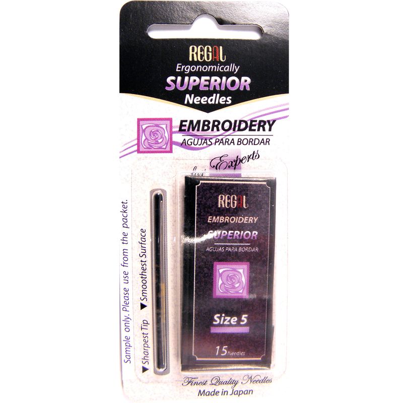 Голки для вишивання (Embroidery), № 5, 0, 84x41, 30мм, срібне вушко, 500E2, (16шт)