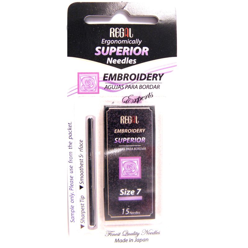 Голки для вишивання (Embroidery), № 7, 0, 69x38, 10мм, срібне вушко, 500E3, (16шт)