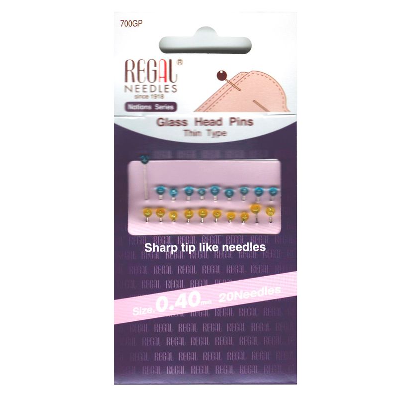 Булавки кравецькі з кулькою (Pearl Head Pins), 34, 00 х 0, 40 мм, 700GP, (20шт)