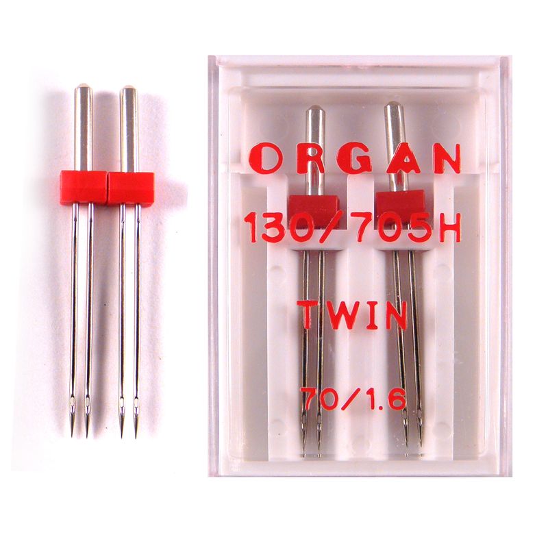 Голки універсальні подвійні №1, 6 /70, OR, (130 / 705H), 1уп. = 2шт