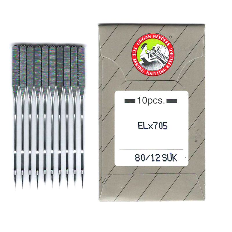 Голки для оверлока № 80/12, OR, (ELx705 SUK Chromium), 1уп. = 10шт, папір