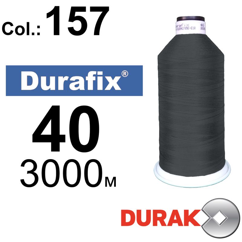 Нитки надміцні, Durafix, поліестер, N40 (60tex), довжина 3000 м., колір 06(157)-202 колонка 12