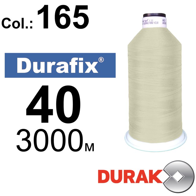 Нитки надміцні, Durafix, поліестер, N40 (60tex), довжина 3000 м., колір 08(165)-286 колонка 10