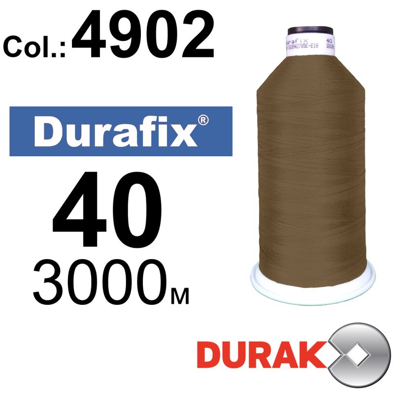 Нитки надміцні, Durafix, поліестер, N40 (60tex), довжина 3000 м., колір 14(4902)-126 колонка 3