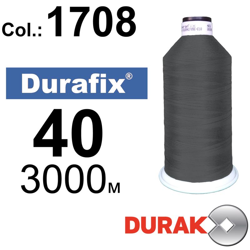 Нитки надміцні, Durafix, поліестер, N40 (60tex), довжина 3000 м., колір 19(1708)-108 колонка 11