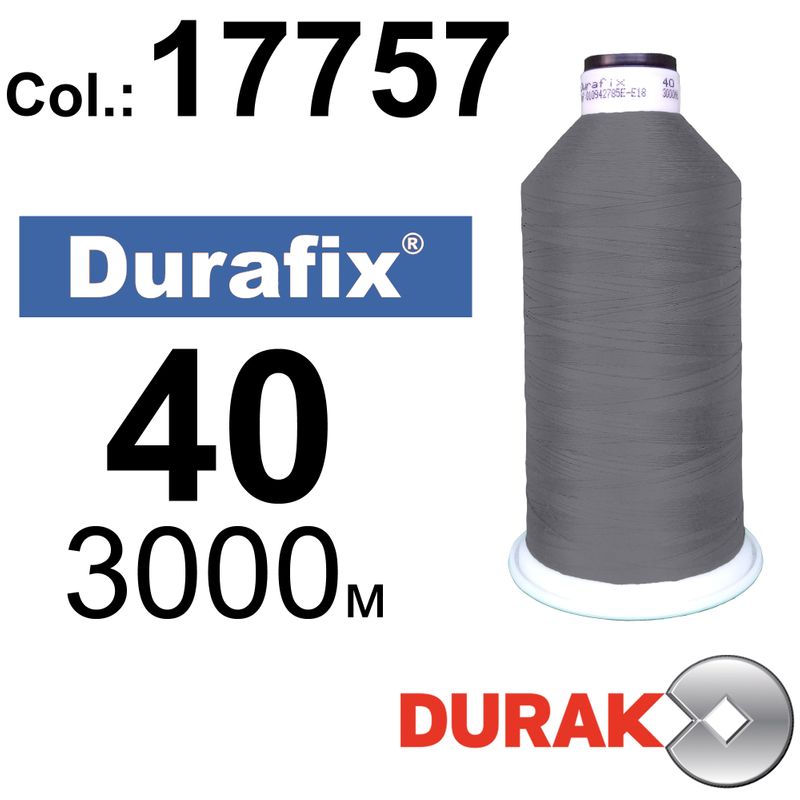 Нитки надміцні, Durafix, поліестер, N40 (60tex), довжина 3000 м., колір 21(17757)-109 колонка 11