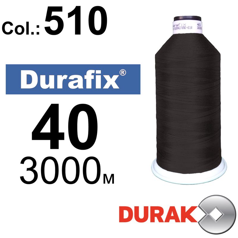 Нитки надміцні, Durafix, поліестер, N40 (60tex), довжина 3000 м., колір 23(510)-563 колонка 11
